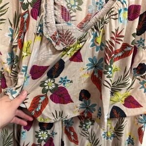 Very Worn and Loved Floral No-Shoulder Women's House Dress